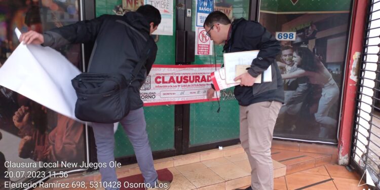 Clausuran casinos tragamonedas que operaban ilegalmente en Osorno