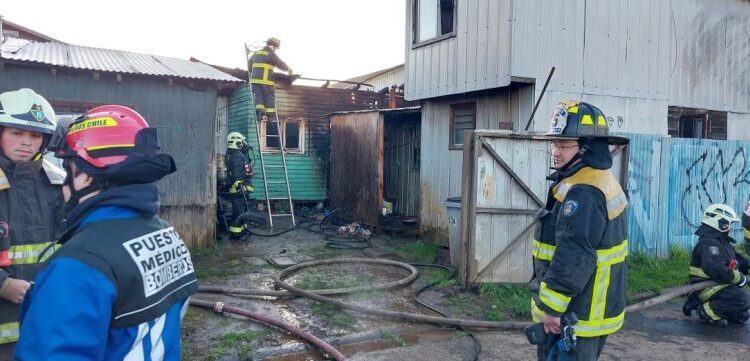 Una vivienda destruida dejó incendio en sector Rahue Alto de Osorno