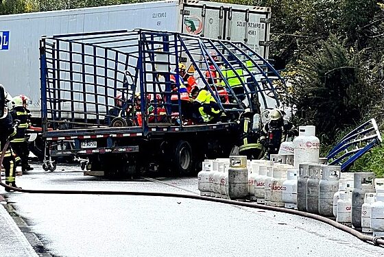 Colisión entre camiones dejó un joven fallecido en ruta 5 sur 