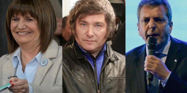 Bullrich, Milei y Massa: La historia de los nombres que se disputarán la Presidencia de Argentina