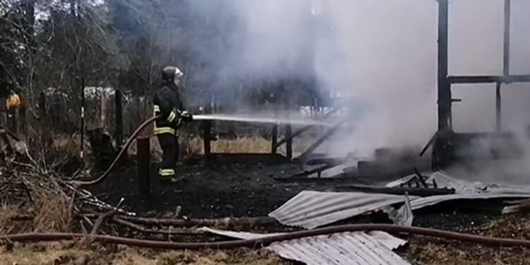 Incendio destruyó vivienda y dejó a adultos mayores damnificados en sector rural de Puyehue