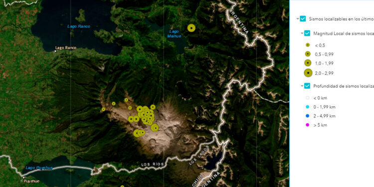Complejo volcánico Puyehue-Cordón Caulle: Detectan sismo asociado al fracturamiento de roca
