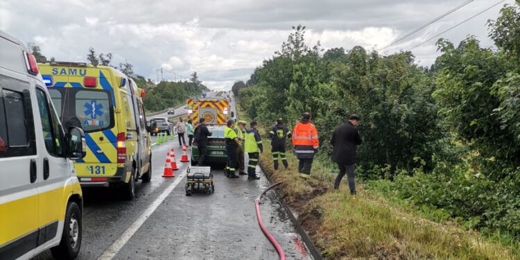 Accidente vehicular en sector Pilauco dejó tres personas lesionadas