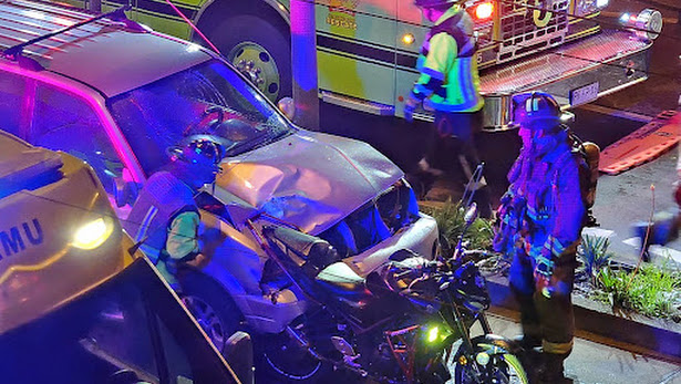 Colisión vehicular se registró la madrugada de este domingo en Osorno