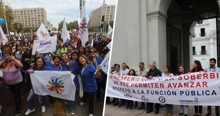 Con marchas y una intervención en La Moneda: Se realizó paro nacional de la CUT