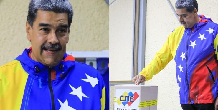 Maduro vota temprano en Caracas y promete “reconocer» los resultados electorales en Venezuela