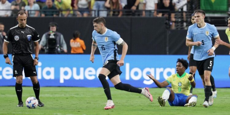 Uruguay ganó un partido muy friccionado y eliminó a Brasil de la Copa América 2024