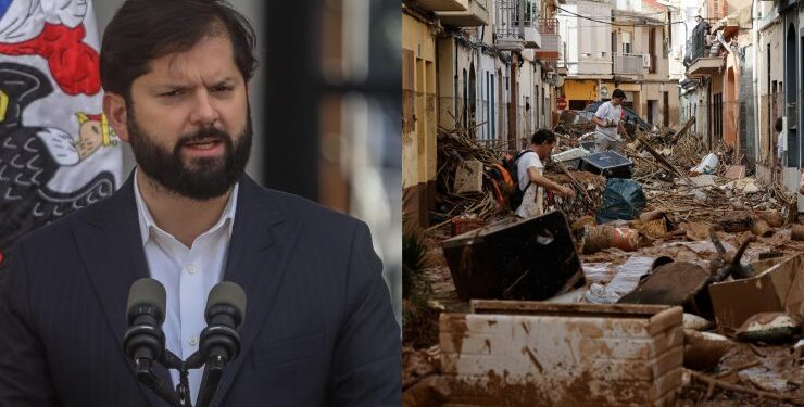 Boric dijo a Pedro Sánchez que Chile “se pone a disposición” ante inundaciones en España