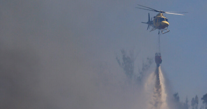 Declaran alerta roja en Valparaíso por incendio forestal: Bomberos y Conaf trabajan en propagación