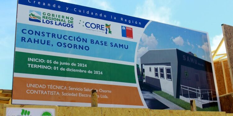 Autoridades visitan construcción de nueva Base SAMU de Rahue en Osorno