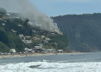 Declaran Alerta Roja en San Juan de la Costa por incendio forestal