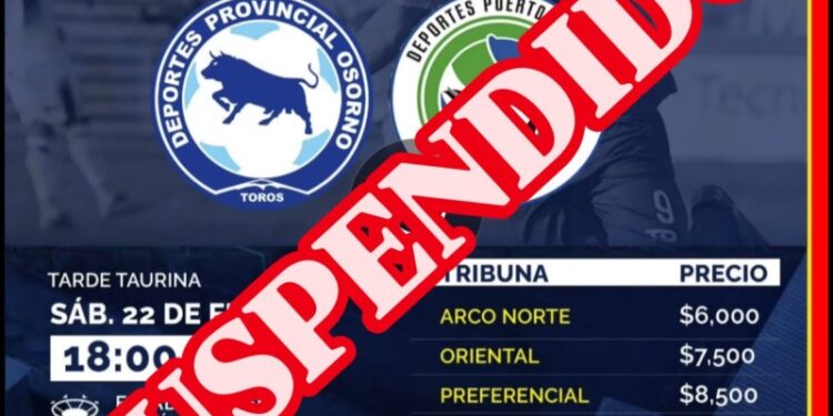 Suspenden partido entre Provincial Osorno y Deportes Puerto Montt por posibles disturbios y falta de personal policial
