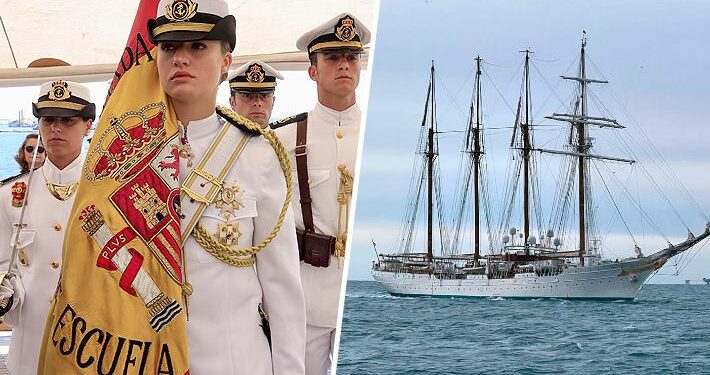 Princesa Leonor de España llega a Punta Arenas a bordo del buque escuela de la Armada hispana