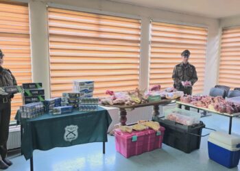 Tres sujetos fueron detenidos por venta ilegal de carne y cigarrillos en Osorno