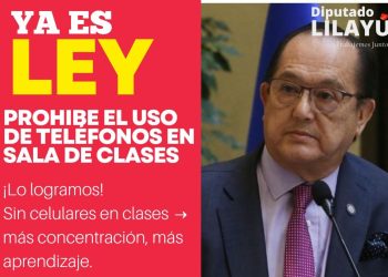 Se prohibe el uso de teléfonos celulares en la sala de clases