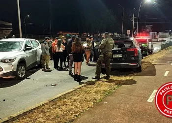 Colisión múltiple en sector bohemio de la ciudad de Osorno