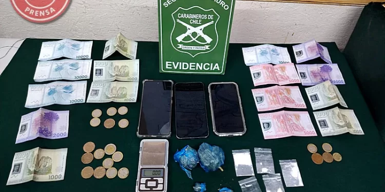 Microtráfico en Osorno: Carabineros incauta drogas y efectivo en sector centro