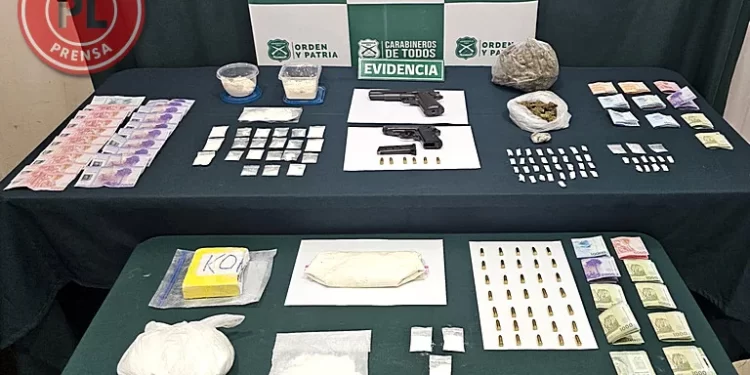 Golpe al narcotráfico en Purranque: OS7 desbarata banda familiar e incauta armas y drogas