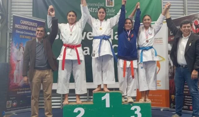 Osorno: Antonella Ruiz brilla en torneo de karate UACh Puerto Montt