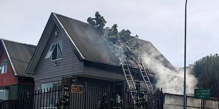 Incendio afectó vivienda del sector oriente de Osorno