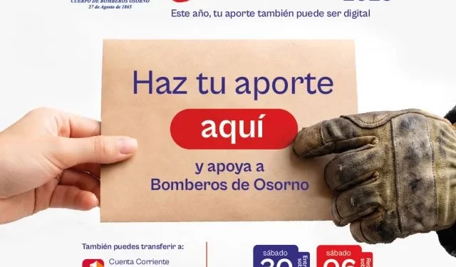 Bomberos de Osorno lanza su tradicional Campaña del Sobre