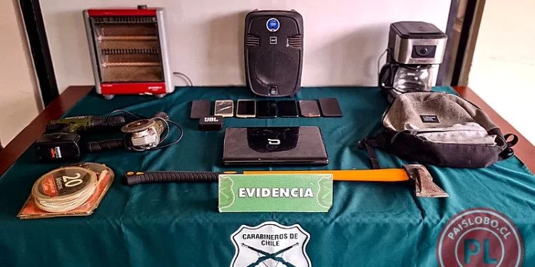 Osorno: Detienen a pareja que robaba en un domicilio