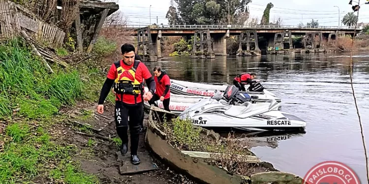 Osorno: Operativo URAT por presunto menor que se lanzo al rio Rahue